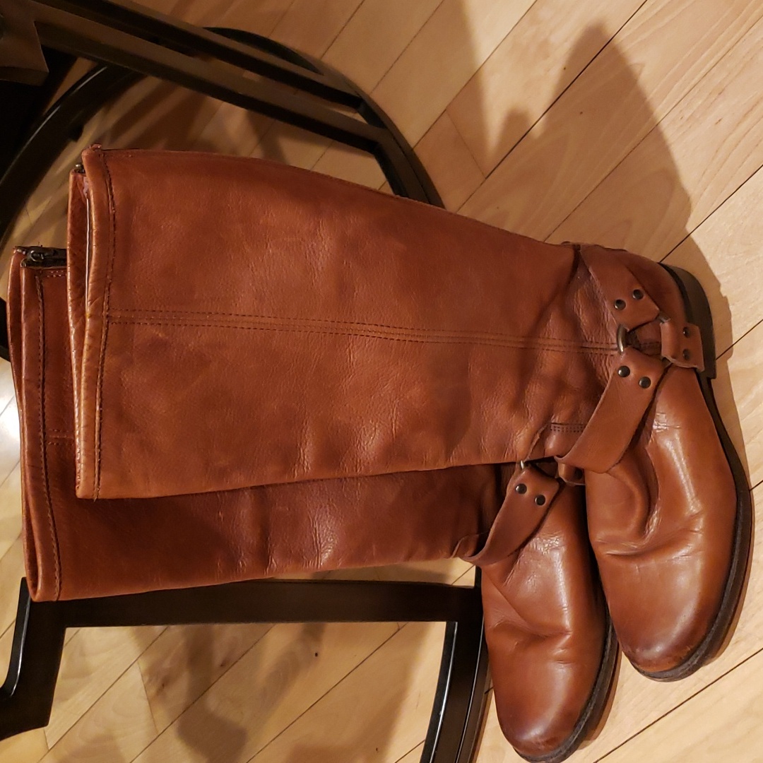 Frye Harness Tall Leather Boots, 8.5